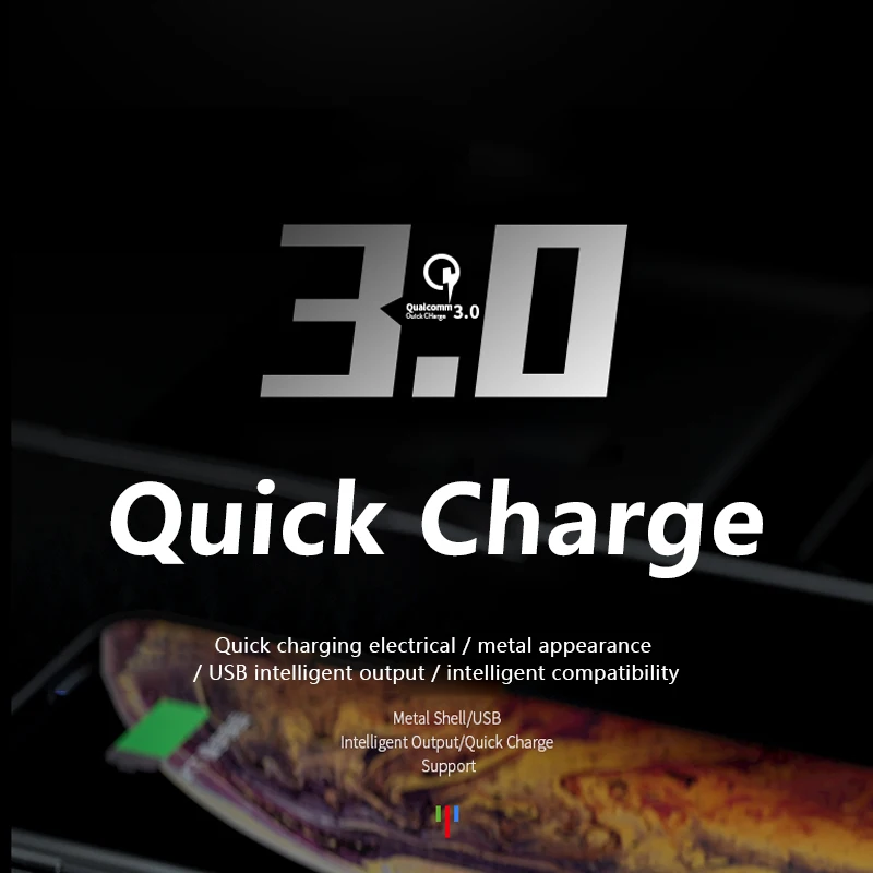 

Car Dual USB QC 3.0 Car Charger Aluminum Socket Power Outlet Charger With Digital Voltage Display For 12V/24V Car Motorcycle