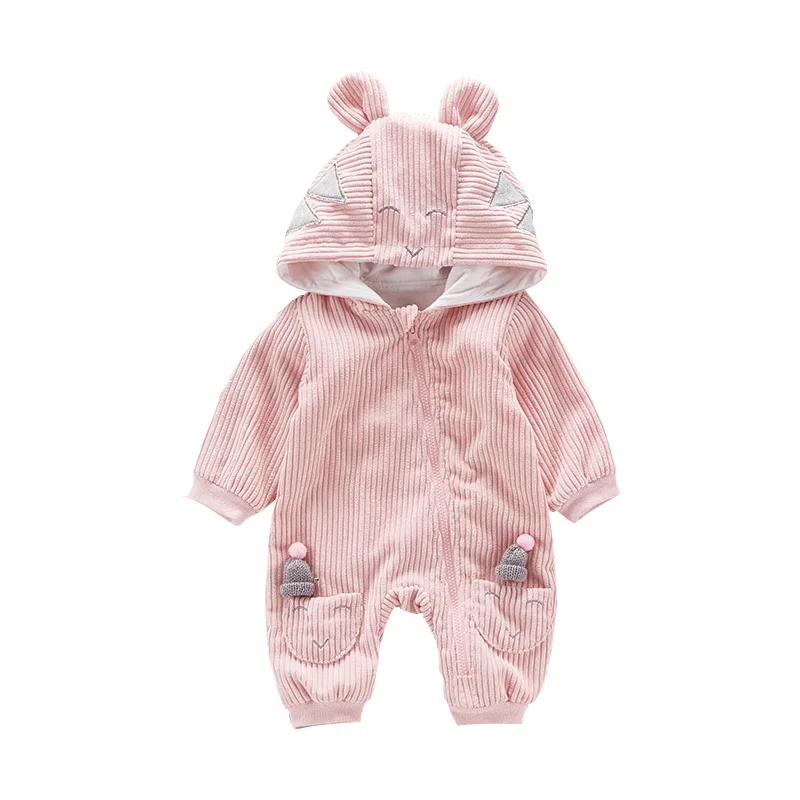 Одежда для малышей лиса медведя Комбинезоны малышек новорожденных облегающий