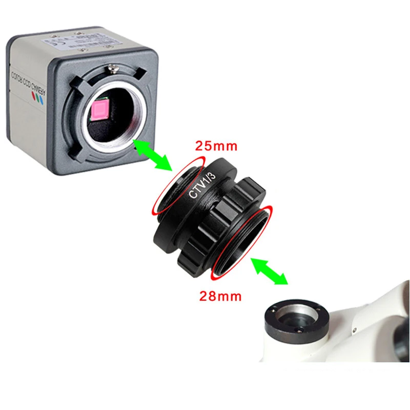 CTV 0 5 Lens1/2 1/3 адаптер для тринокулярного Стерео Зум Микроскопа Камеры микроскопии