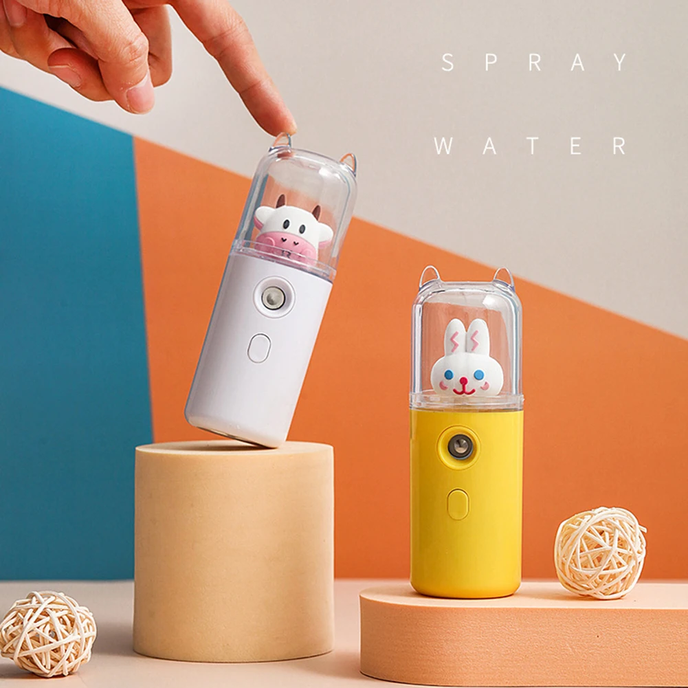 

30ml USB Rechargeable Spray Facial Steamer Cute Mini Air Humidifier Facial Sprayer Portable Diffuser Facial Humidifier