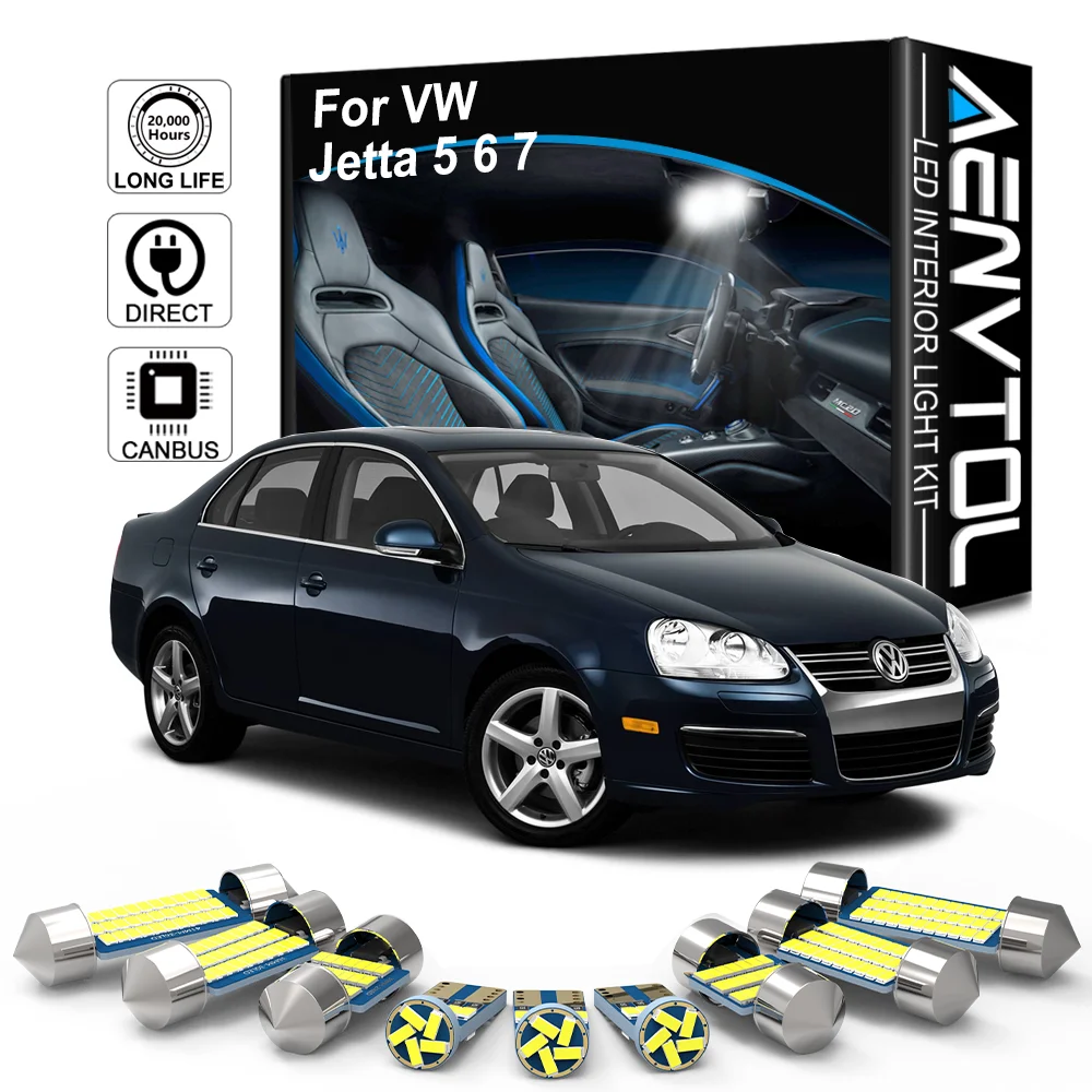 

AENVTOL Canbus For Volkswagen VW Jetta 5 6 7 2005 2010 2014 2019 2020 2021 MK5 MK6 MK7 Car LED Interior Light Accessories Kits