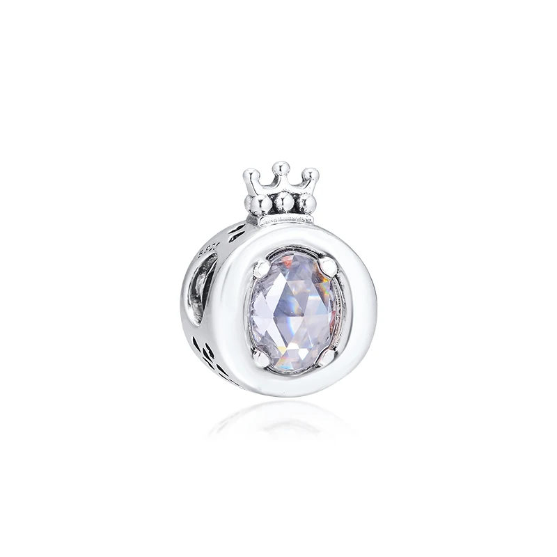 QANDOCCI оригинальный серебряные бусины 925 пробы Fit Pandora Браслеты сверкающая Корона O