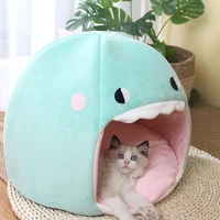 cartoon cat bed shark shape pet house sofa warm pet sleeping bag for dog cats cave kennel cozy puppy basket pets accessories