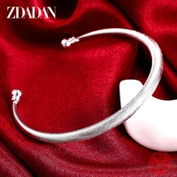 zdadan 925 sterling silver open cuff braceletbangles for women fashion jewelry wedding gifts