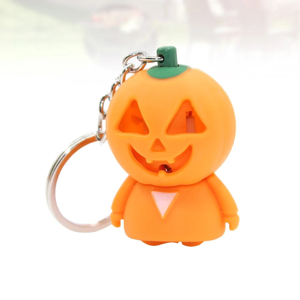 Хэллоуин Тыква брелок светодиодный световой звуковой для ключей творческий
