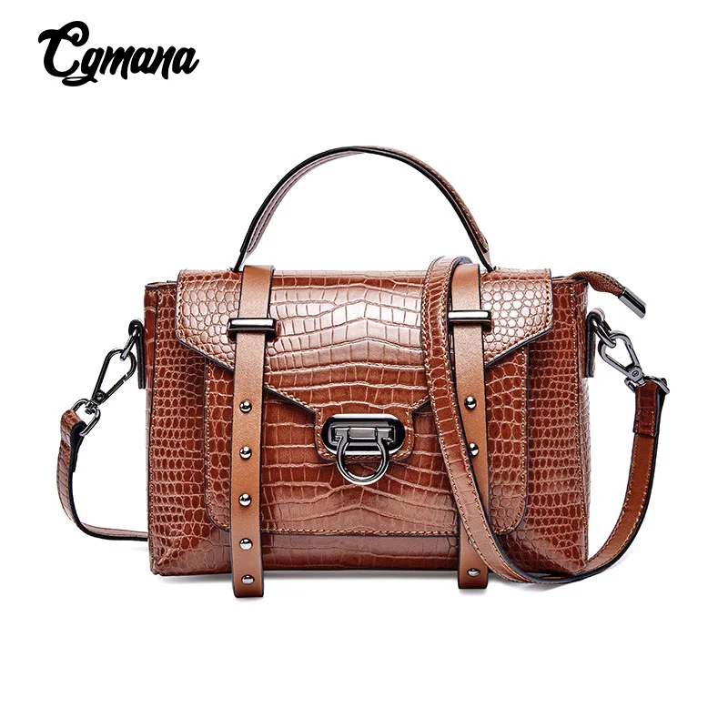 Кожаные сумки для женщин 2020 модные роскошные с крокодиловым узором женская сумка