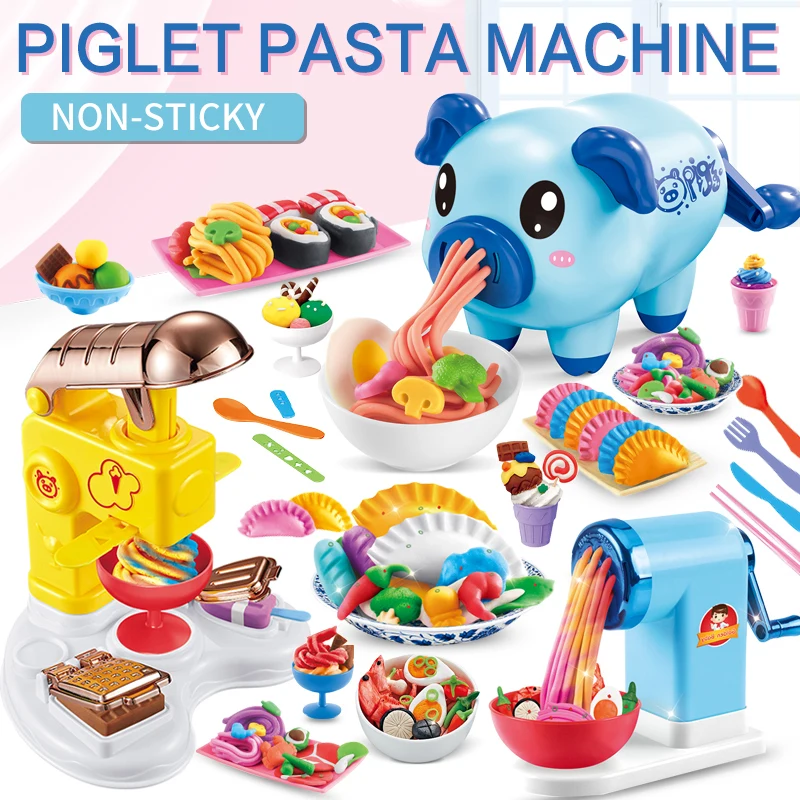 

Детская искусственная свиная лапша, машина для пластилина, детская форма «сделай сам», розовая свинка, многоцветная машина для слайма, игру...