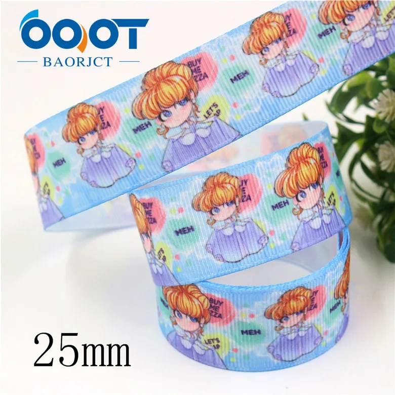 I-19906-2050 OOOT BAORJCT I-19906-2047, 25 мм, 10 ярдов мультфильм тепловой передачи печатных корсажные ленты, лук крышка DIY аксессуары украшения - Цвет: I-19906-2050