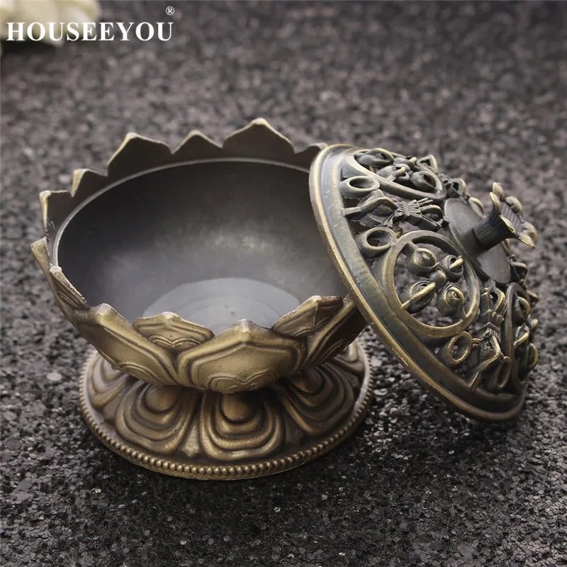 Горелка для благовоний в виде цветка лотоса подставка курильницы из сплава