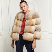winter fashion real fox fur coats short high quality whole skin genuine gold island fox fur jackets trendy woman overcoats 2021
