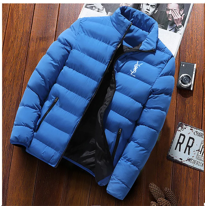 

2020 New Men Winter Warm Out Wear Large size men's long sleeve stand collar cotton business casual zipper warm cotton jacket 996