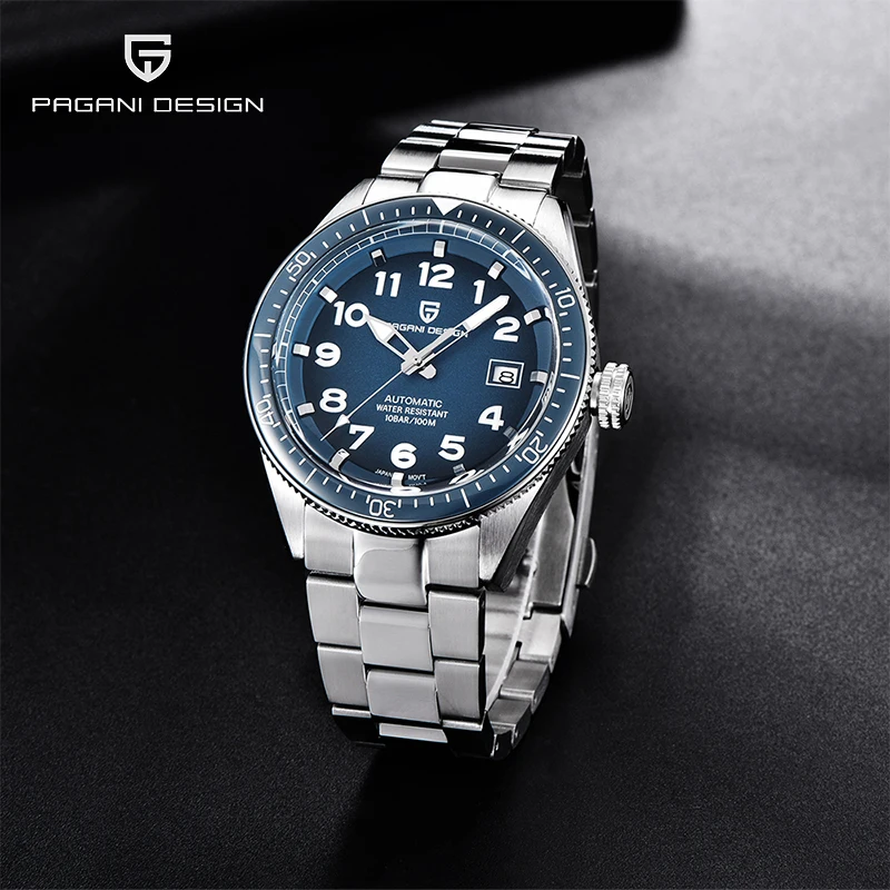 2021 PAGANI Design New Fashion Simple Men' Mechanical Watch Stainless Steel Automatic Upper Chain Night Light Watch Reloj Hombre