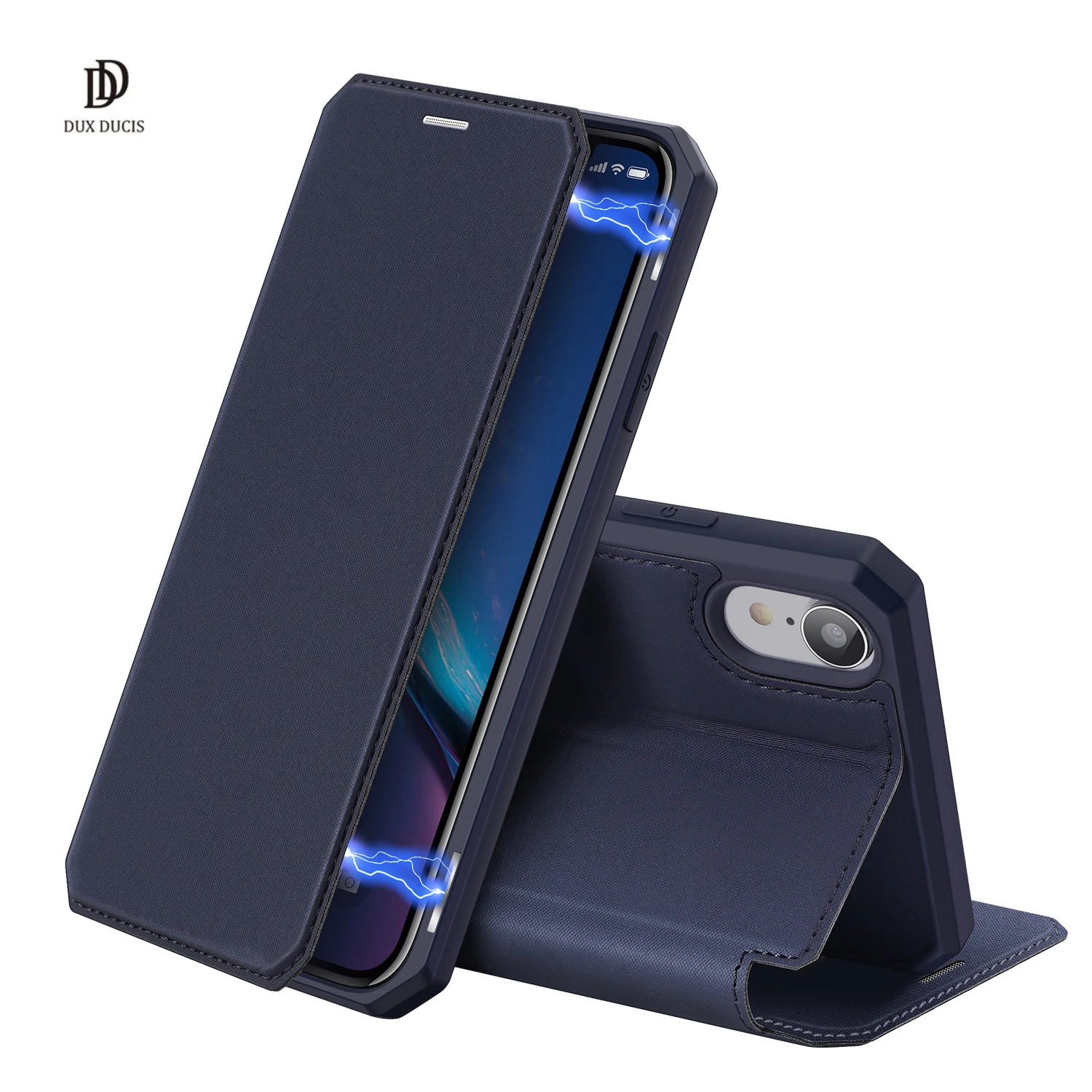 

For iPhone XR Case Flip Cover 360° Real Full Protection DUX DUCIS Skin X Luxury Leather Wallet Case Magnetic Closure