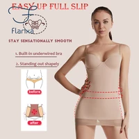 flarixa waist trainer womens corset one piece body shaping skirt tummy hip lift seamless petticoat slimming underwear shapewear