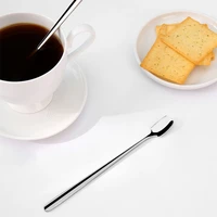 two pieces stir spoon stainless steel mixing cocktail spoon coffee spoon ice cream dessert tea stirring spoon for picnic kitchen