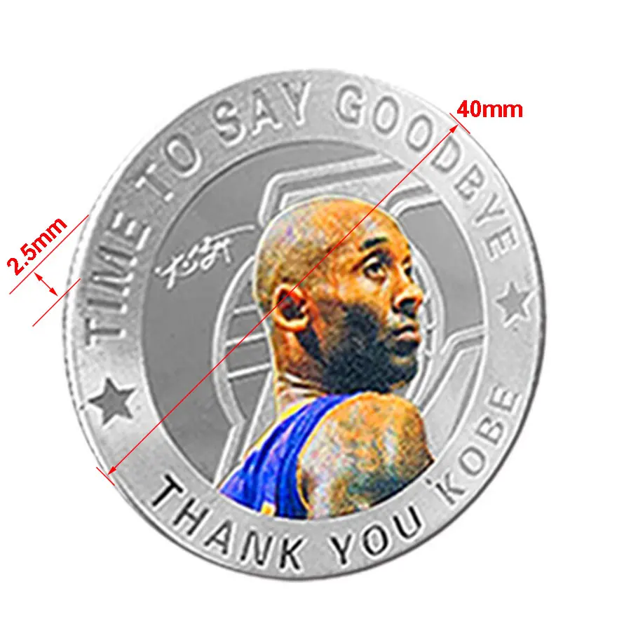 Lakers звезда Коби Брайант памятные монеты подарок медальон коллекция баскетболист