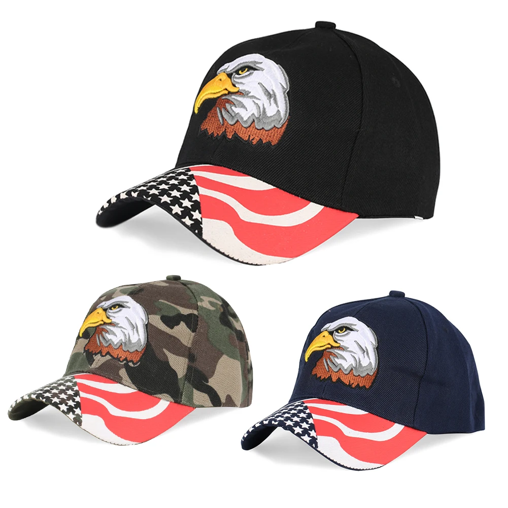 Бейсболки женские с вышивкой орла в стиле хип хоп камуфляжные американским