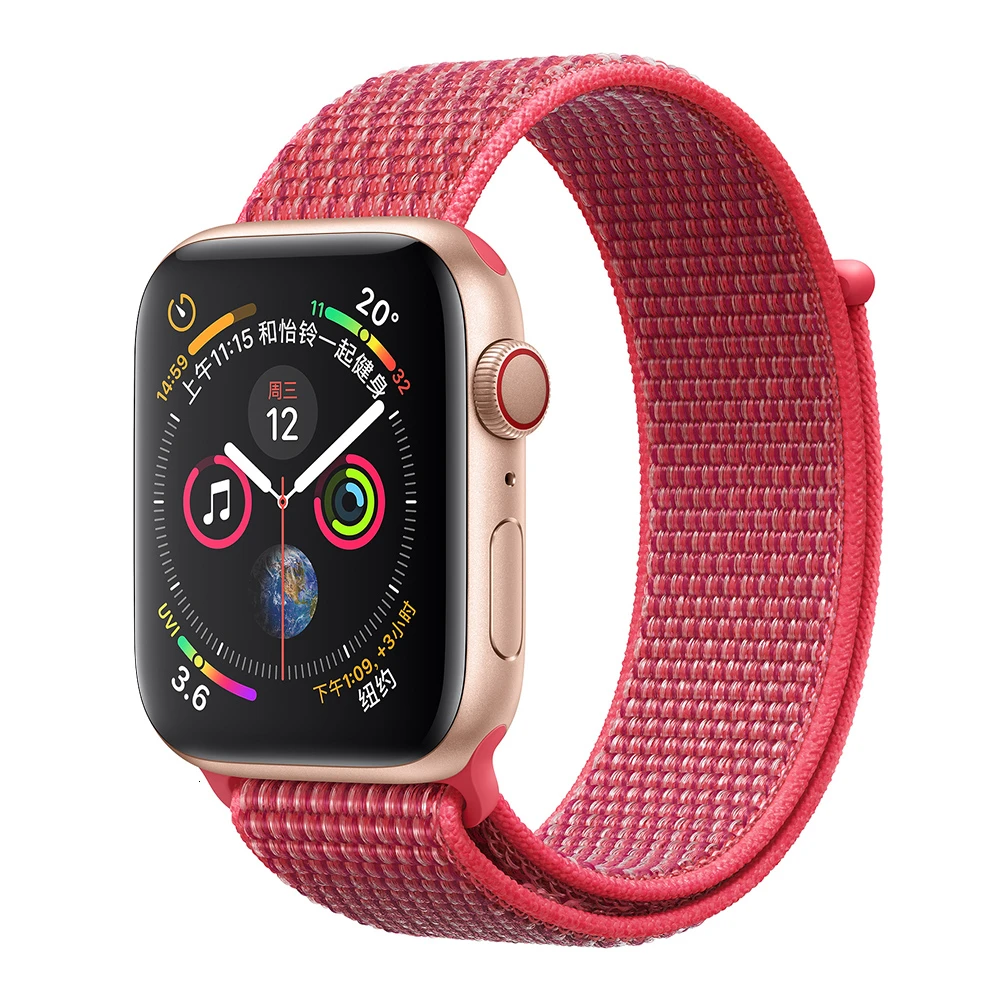 Hibiscus Нейлоновый ремешок для Apple Watch серии 5 42 мм iwatch 44 мм ремешок 38 мм 40 мм iwatch sreies 4 3 2 pulseira браслет ремешок для часов - Цвет ремешка: Hibiscus