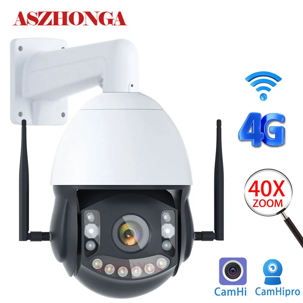 

Wireless PTZ 1080P 5MP WIFI 3G 4G SIM Card Security IP Camera 2MP HD CCTV 40X Optical Zoom Outdoor Home Surveillance Cam CamHi