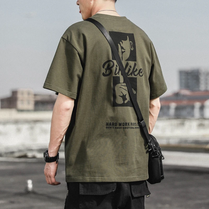 

Original printed short sleeve T-shirt boys fashion brand clothes summer trend loose cotton half sleeve t-shirt tee