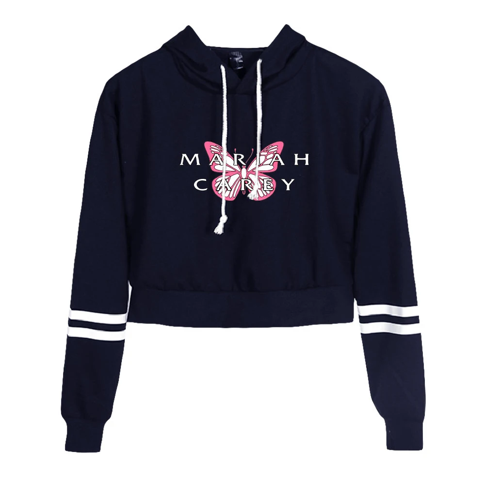 

Mariah Carey Hoodie Female Long Sleeve Navel Cropped Hoodie Women's Pullover Casual Streetwear American Singer Girls Clothes