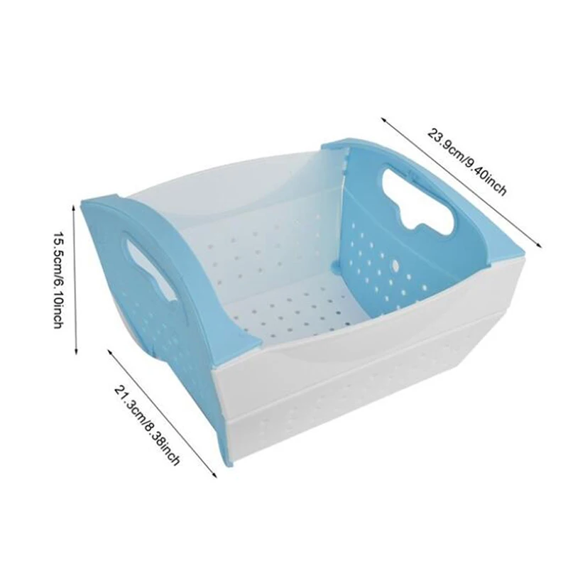 Многоразовые бытовые кухонные портативные складные корзины для мытья фруктов и