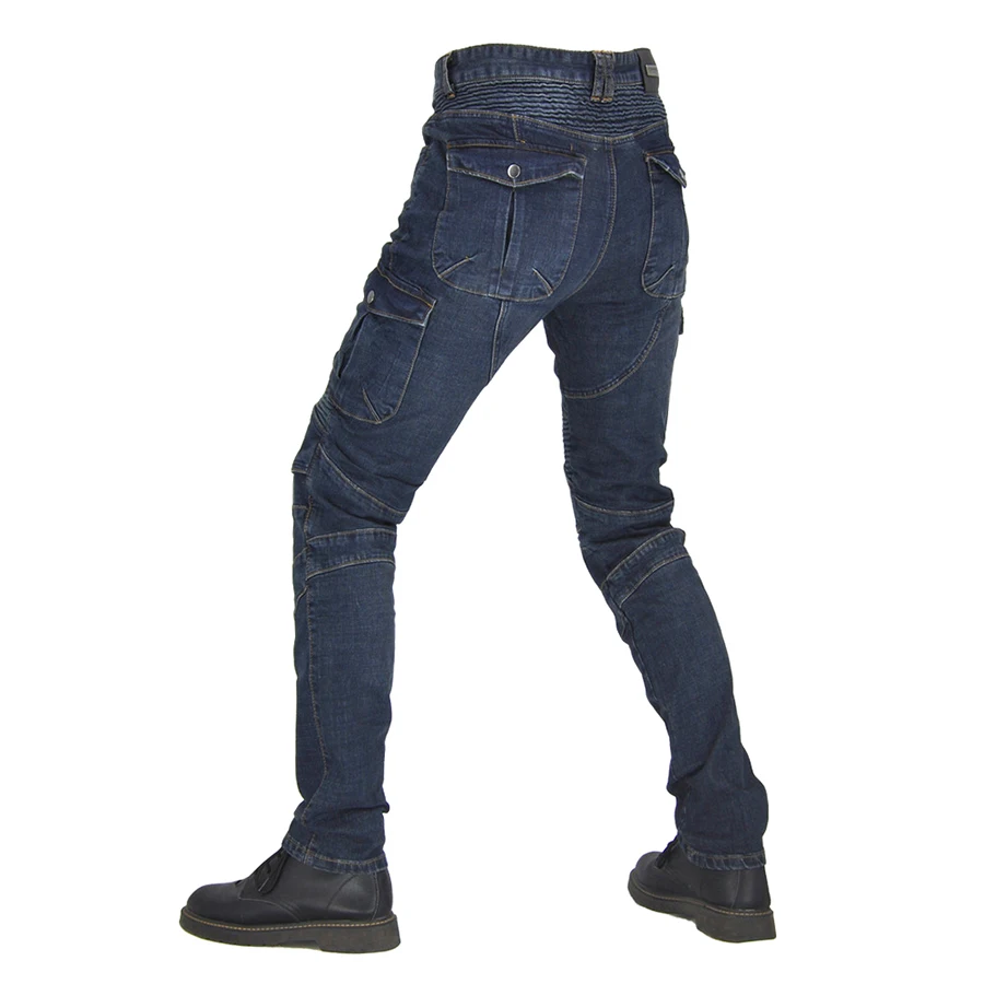 Мужские джинсы для мотоциклистов защитное снаряжение Осенние безопасные штаны