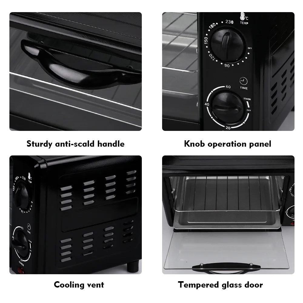 multifunctional small electric oven household baking kitchen appliance full automatic mini oven 12l free global shipping