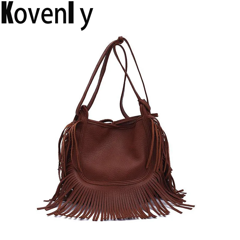 

Casual Tassel Crossbody Bags For Women Leather Big Size Shoulder Bag High Quality New Fashion Tassels Design Woman Tote Bag