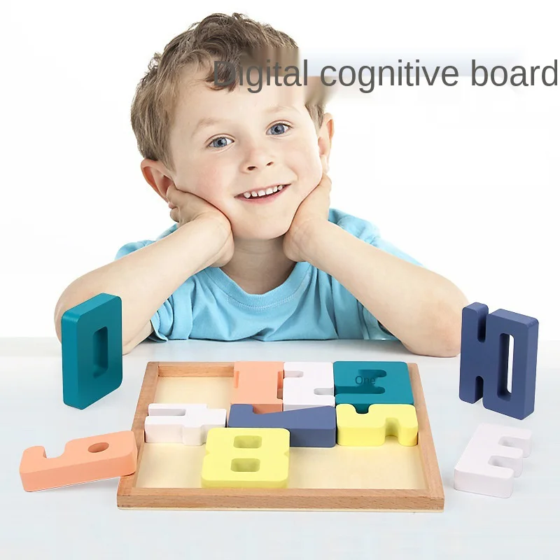 

Children's Number Color Cognitive Jigsaw Puzzle Kindergarten Number Early Education Enlightenment Teaching Aids Wooden Toys