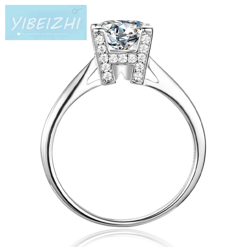 

The New d color moissanite ring original 92 5 sterling silver excellent cut diamond pass test with letter moissanites wedding