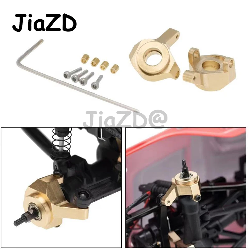 

2pcs Heavy duty brass SCX24 steering knuckles set (steering blocks) For Axial SCX24 AXI90081 Durable Accessories Upgrade Part