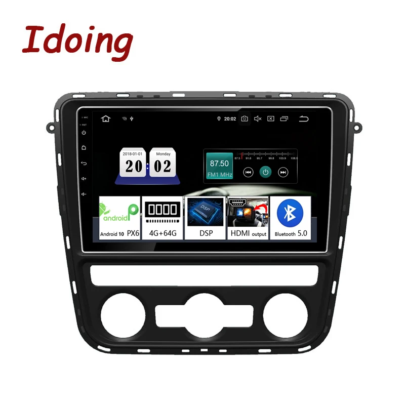 Idoing 10 2 &quot2.5D 4G + 64G GPS навигация автомобильный Android мультимедийный плеер для Volkswagen
