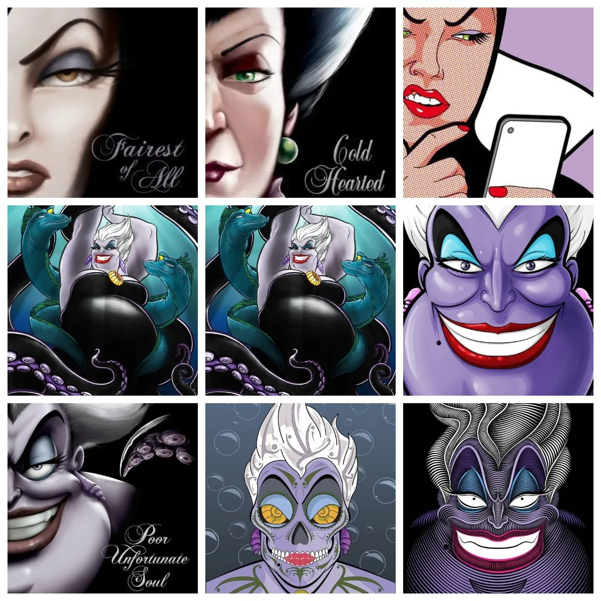 

Disney Cartoon Evil Villain Witch Ursula 5D Diamond Painting Cross Stitch Kits Embroidery Handicraft Mosaic Resin Home Decor