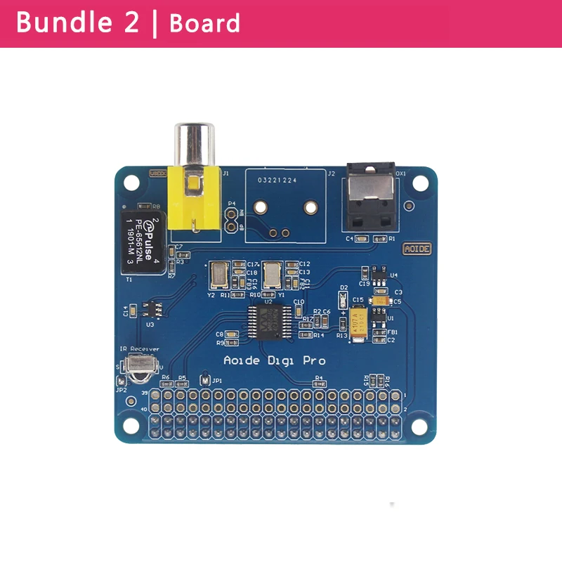 Board Only Raspberry Pi 4 AOIDE HIFI DiGi Pro цифровая звуковая плата расширения | Чехол из алюминиевого сплава для Raspberry Pi 4 модель 3B+/3B - Цвет: Board Only