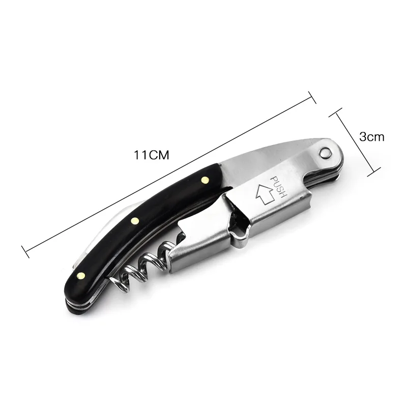 Multifunctional Portable Stainless Steel Wine Corkscrew Hippocampus Opener with Professional Spiral Kitchen Tools | Дом и сад