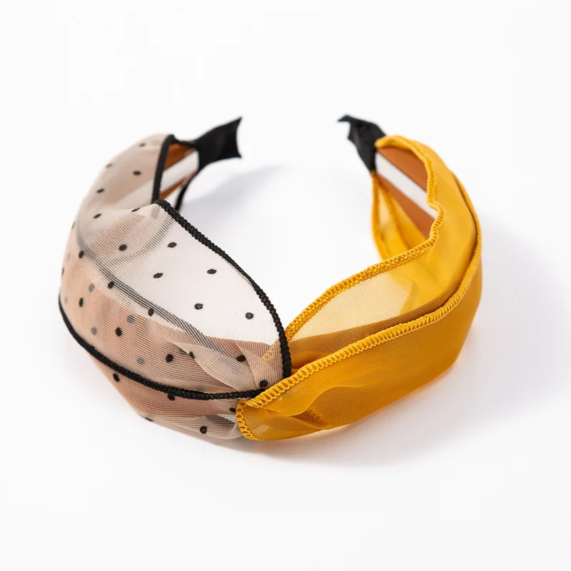 Женская сетчатая повязка на голову эластичная с волнистым узлом| |