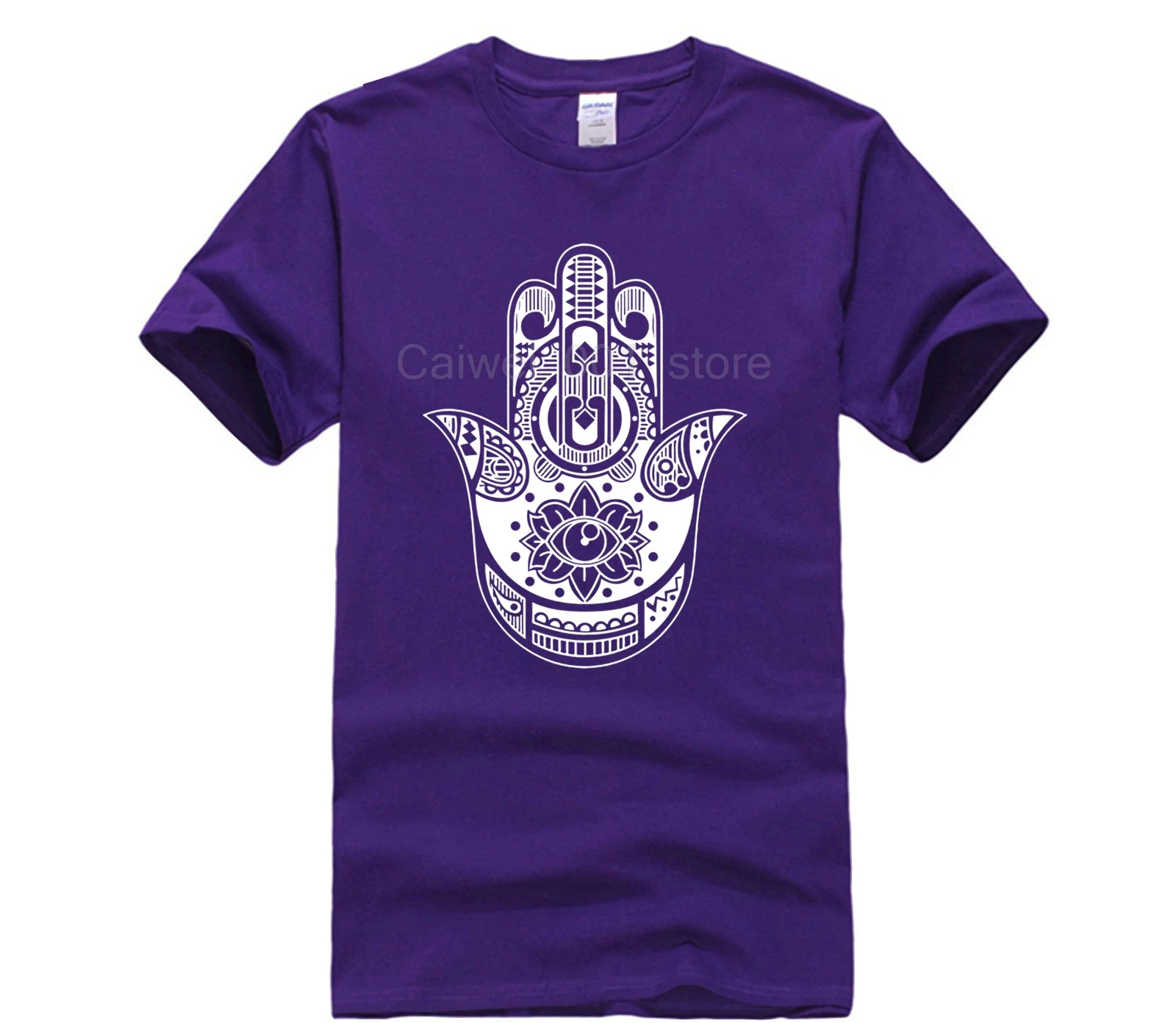 Новая летняя мужская повседневная футболка с принтом Hamsa Hand Boho Kitsch Khamsa Defend Evil Eye