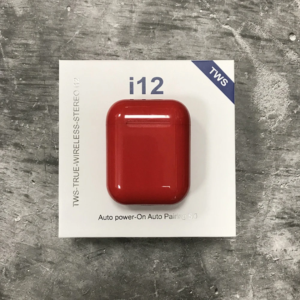 tws i12-red TWS i12 i9S Bluetooth наушники беспроводные наушники для Xiaomi Mi Apple Iphone huawei samsung - Цвет: tws i12-red