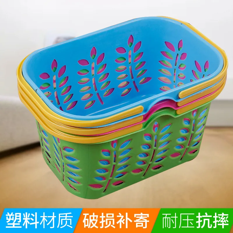 Пластиковая корзина портативная толстая квадратная для душа и ванной магазин 5