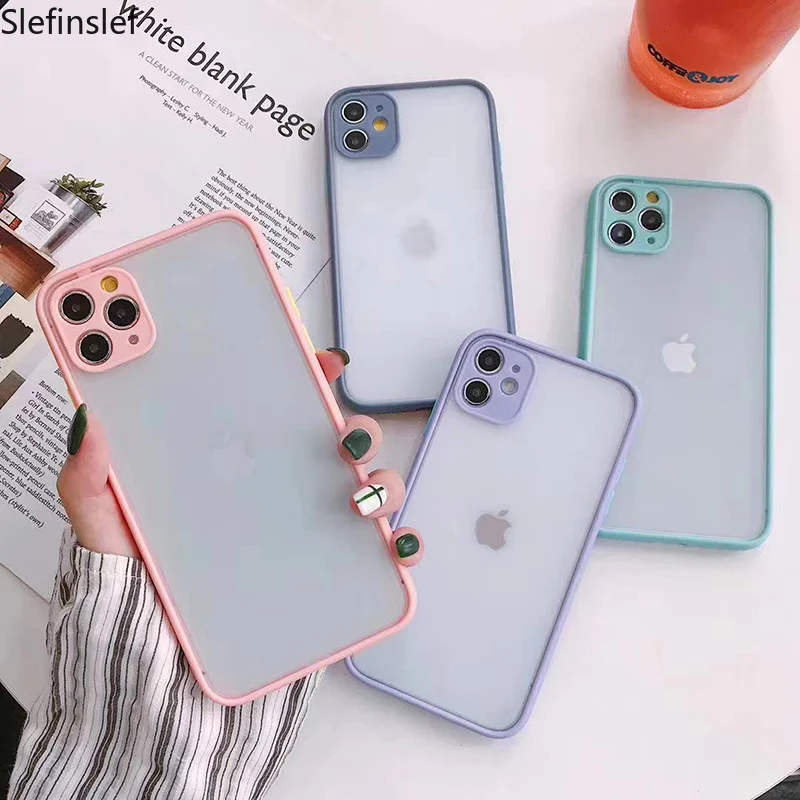 Защитный Матовый Бампер для камеры чехлы телефонов iPhone 11 Pro Max XR XS X 11Pro 8 7 6 6S Plus
