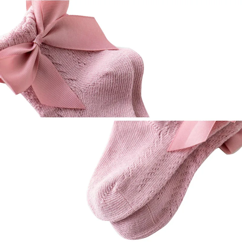 Детские милые белые носки принцессы Мягкие сетчатые в стиле &quotЛолита&quot с бантом