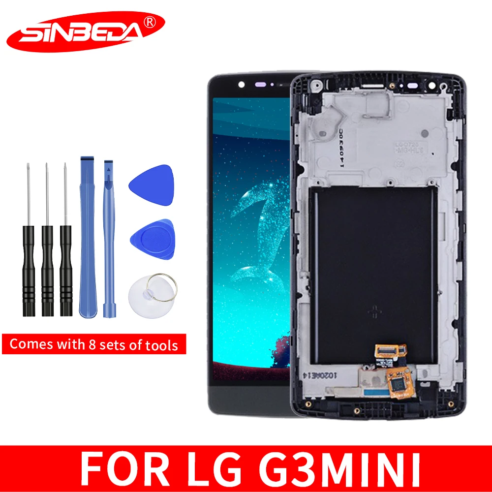Sinbeda 5 0 &quotЖК дисплей для LG G3S G3 mini сенсорный экран дигитайзер с рамкой Замена Mini LCD