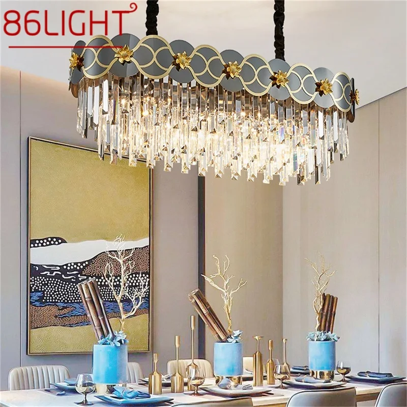 

86LIGHT Crystal Pendant Light Postmodern Creative Chandelier LED Lamp for Home Dining Living Room Decoration