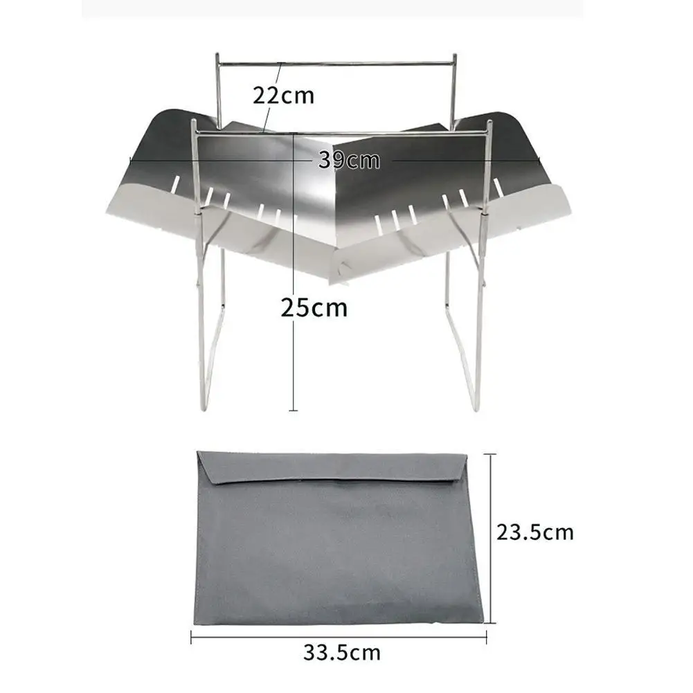 1 шт. Портативная Складная Подставка для угля кемпинга Уличное оборудование