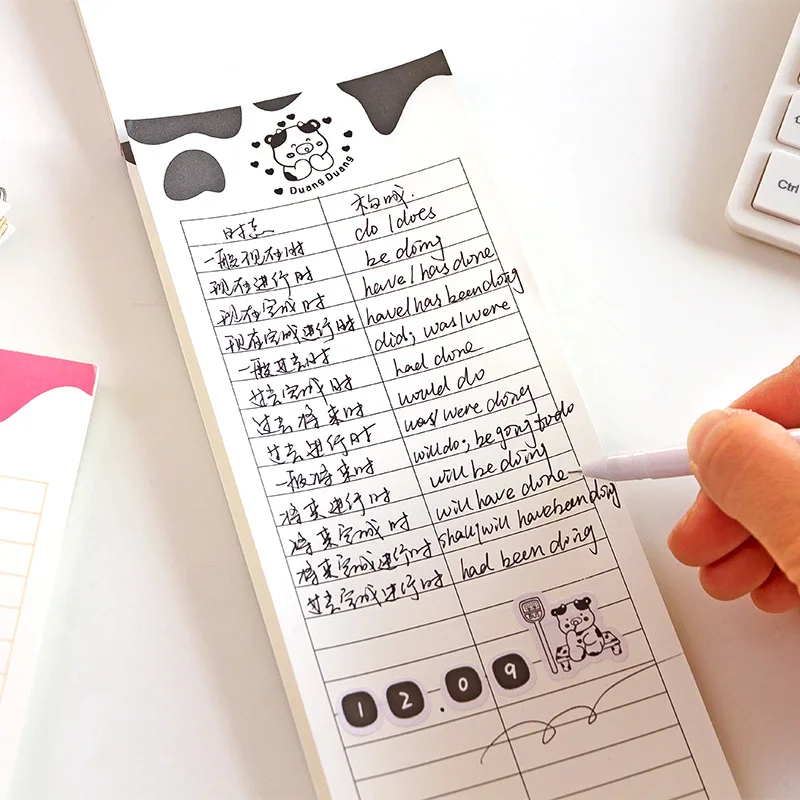 90PCS Simple Long Note Paper Diary Notebook Loose-Leaf Memo Pad Student Tearable Message School Stationery | Канцтовары для офиса