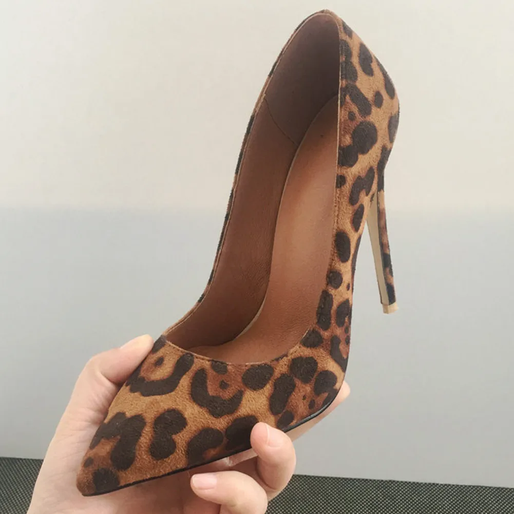 

SARAIRIS Office Lady High Heels Pointed Toe Pumps Spring Pumps Women Snake Print Slip On Shallow Brand Shoes Woman