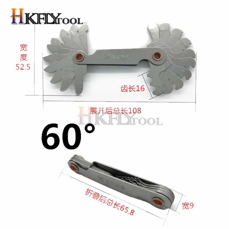 Imperial из нержавеющей стали резьбомер 20 шт./компл. 55 градусов шаг винта с 4-48 лезвиями диапазон для промышленных измерений