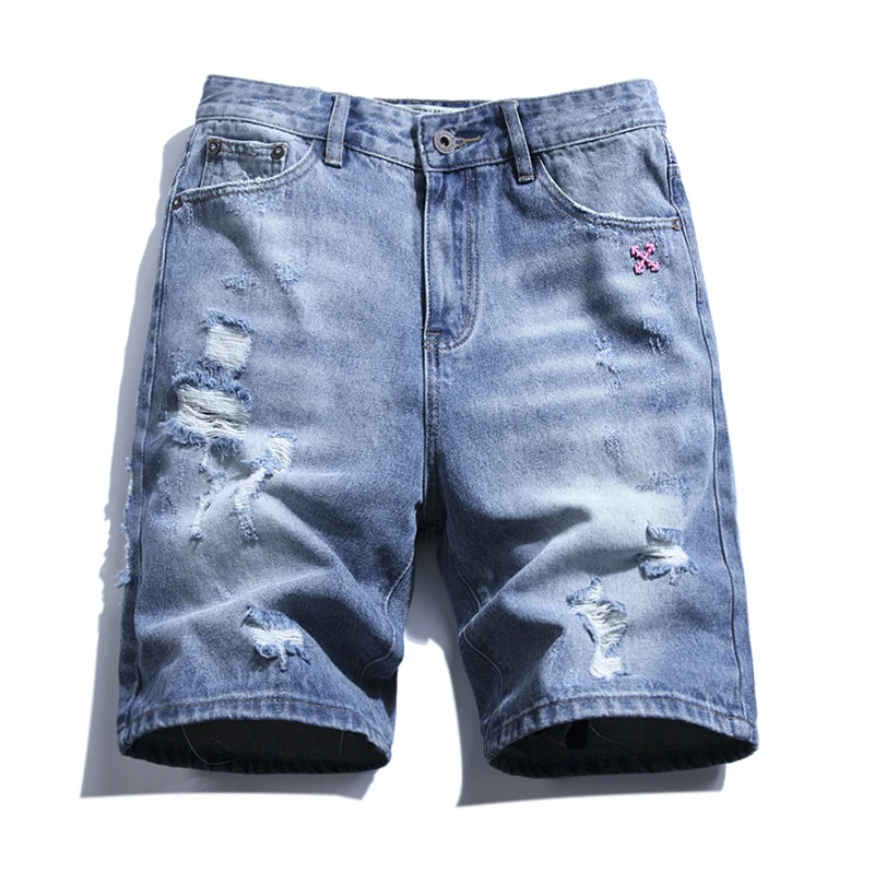 20SS Для мужчин женщин джинсы Джинсовые шорты с великолепным дизайном в стиле хип