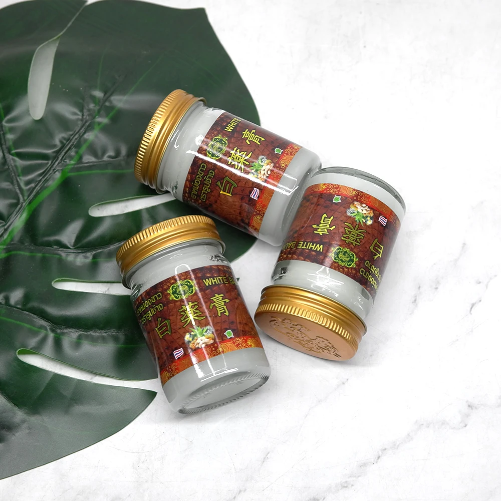 

Thailand white Balm ointment joints pain relief muscle pain relax balm medical plaster oil patch knee pain health
